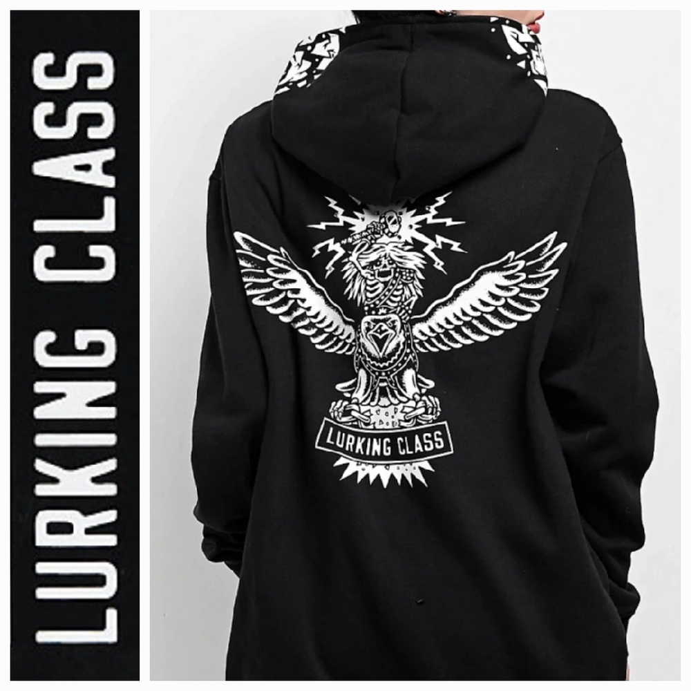 Lurking Class by Sketchy Tank Unchained Bodybag Black Zip Hoodie